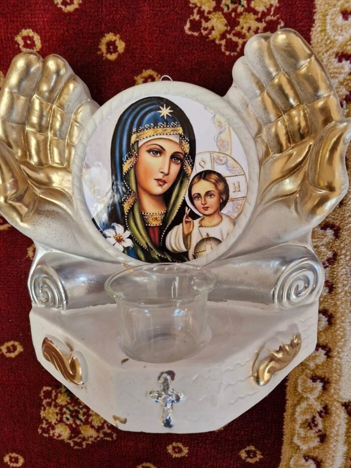 Candelă pe ulei „Mâinile Maicii Domnului
